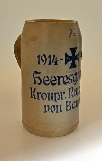 1 litre Imperial German stoneware bierstein - WWI 1 litre Imperial German stoneware bierstein - WWI