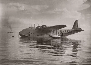 Africa Collection: 1940s East Africa BOAC seaplane Golden Hind Seychelles