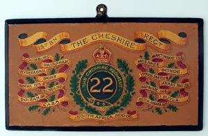 1st Battalion Cheshire Regiments regimental drum 1st Battalion Cheshire Regiments regimental drum