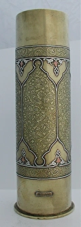83 mm German engraved artillery shell case - Bezalel School 83 mm German engraved artillery shell case - Bezalel School
