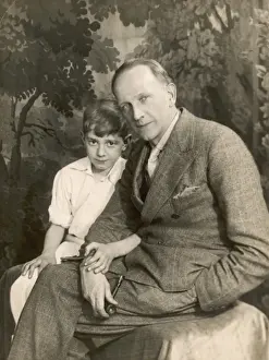 A. A. Milne with Son Christopher Robin, Print