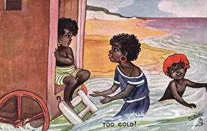 Aboriginal Children Too Cold! circa 1908 Print