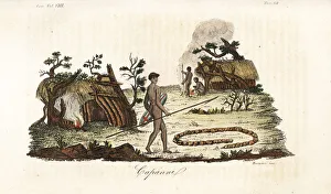 Aborigine huts and village in West Australia Aborigine huts and village in West Australia