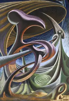 Raymond Sheppard Artist Prints: Abstract painting of fluid forms