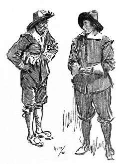 Actors in the roles of Cavalier and Roundhead Actors in the roles of Cavalier and Roundhead