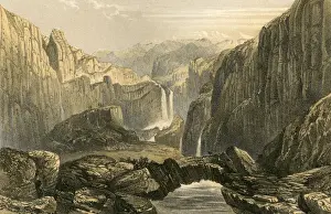 Actou Mountains River Print, Chinese Tartary, 1858