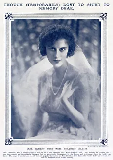 Actress Beatrice Lillie pictured in 1920 in The Tatler following her 1919 marriage to Actress Beatrice Lillie pictured in 1920 in The Tatler following her 1919 marriage to