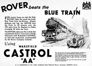Advertisement for Castrol oil Advertisement for Castrol oil