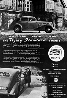 Advertisement for the Flying Standard Twenty car Advertisement for the Flying Standard Twenty car