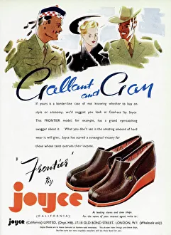 Advert for Frontier by Joyce California shoes 1941 Advert for Frontier by Joyce California shoes 1941