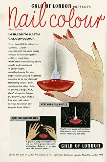 Advertisement for Gala of London nail colour Advertisement for Gala of London nail colour