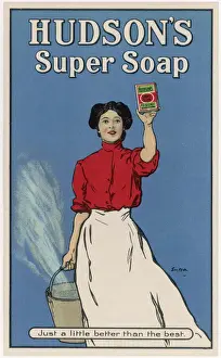 Hudsons Super Soap Print - Vintage Advert