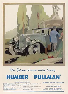 Humber Pullman Print - Chauffeur Opening Car Door