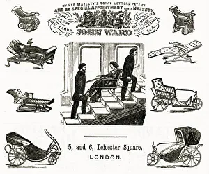 Advert for John Ward invalid chairs 1870s Advert for John Ward invalid chairs 1870s