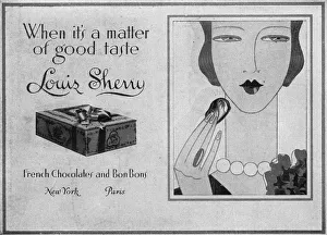 Popular themes/art deco/ad louis sherry french chocolate bon bons 1928 Popular themes/art deco/ad louis sherry french chocolate bon bons 1928