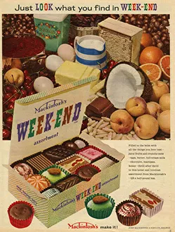 Advert, Mackintosh's Week-End Chocolate Assortment Advert, Mackintosh's Week-End Chocolate Assortment