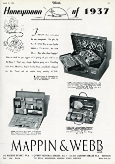 Advert for Mappin & Webb compact dressing case 1937 Advert for Mappin & Webb compact dressing case 1937