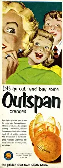 Outspan Oranges Advertisement Print, 1952