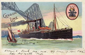 Advertising postcard for the Carron Line Ferries Advertising postcard for the Carron Line Ferries