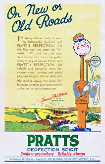 Advert for Pratts original spirit (petrol), 1925 Advert for Pratts original spirit (petrol), 1925