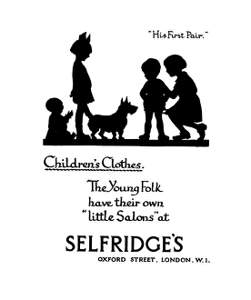 Advertisement for Selfridges childrens clothes Advertisement for Selfridges childrens clothes