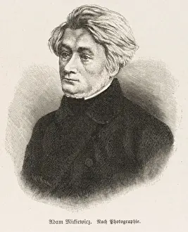 Adam Mickiewicz Print - Polish poet portrait
