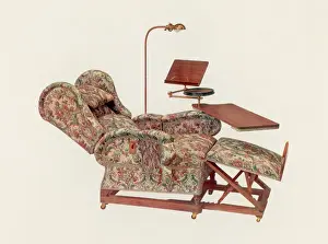 Adjustable Armchair Print with Integrated Features