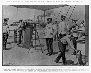 Admiral Togo on board his flagship, Mikasa Admiral Togo on board his flagship, Mikasa