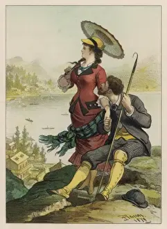 British Seaside Holidays Prints: Admiring the View
