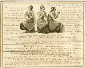 Advertisement Print from Princess Ida Programme circa 1880s