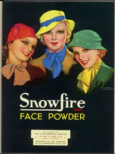 Ginger Rogers Prints: 1935 Print: Three Girls with Snowfire Face Powder