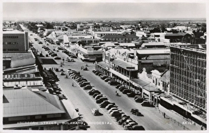 Aerial view of Abercorn Street, Bulawayo, Rhodesia Aerial view of Abercorn Street, Bulawayo, Rhodesia