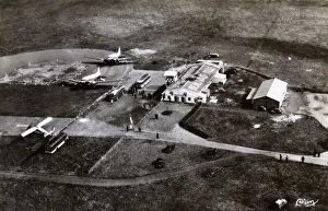 Aerial view of Beauvais-Tille airport, France Aerial view of Beauvais-Tille airport, France