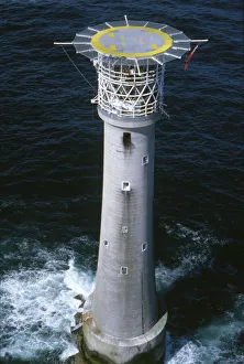 Aerial view of Bishop Rock Lighthouse, Isles of Scilly Aerial view of Bishop Rock Lighthouse, Isles of Scilly