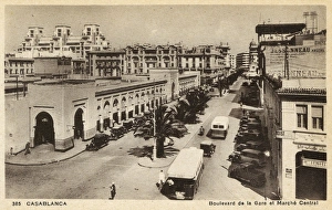 Aerial view of Boulevard de la Gare, Casablanca, Morocco Aerial view of Boulevard de la Gare, Casablanca, Morocco