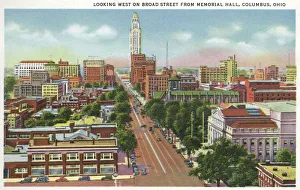 Aerial view of Broad Street, Columbus, Ohio, USA Aerial view of Broad Street, Columbus, Ohio, USA