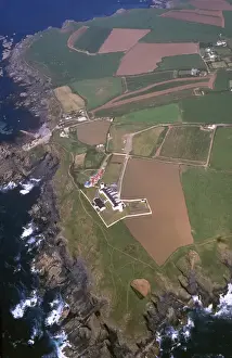 Prints of Aerial view of Lizard Point, Cornwall, the most southerly point of mainland Great Britain. Date: circa 1980s Lizard Prints: Aerial View of Lizard Point, Cornwall Print circa 1980s