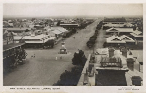 Aerial view of Main Street, Bulawayo, Rhodesia Aerial view of Main Street, Bulawayo, Rhodesia