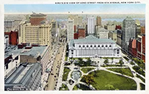 Aerial view - New York Public Library and Bryant Park, NYC Aerial view - New York Public Library and Bryant Park, NYC