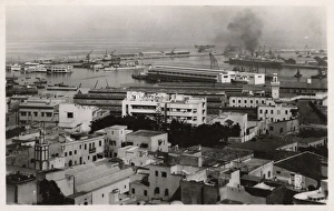 Aerial view of the port, Casablanca, Morocco Aerial view of the port, Casablanca, Morocco
