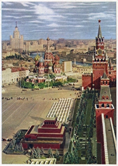 Aerial view of Red Square, Moscow, Russia Aerial view of Red Square, Moscow, Russia