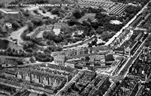 Aerial view of Regents Park in London Aerial view of Regents Park in London