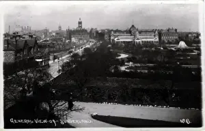 Prints of Aerial View, Sunderland, County Durham, England. Date: 1920s County Durham Prints: Aerial View Print, Sunderland, England, 1920s