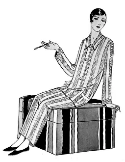Vintage Fashion Styles Prints: Aertex pyjamas