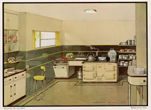 Vintage Advertising Posters Prints: Aga Kitchen Advert (1)