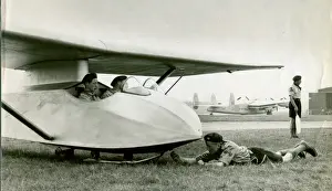 Air Scouts learn to glide at Lasham in 1963 Print