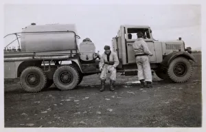 Aircraft refuelling truck at an airfield Aircraft refuelling truck at an airfield