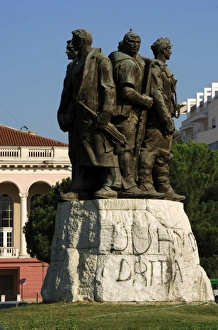 Albania. Shkodra. Five National Heroes Monument Albania. Shkodra. Five National Heroes Monument