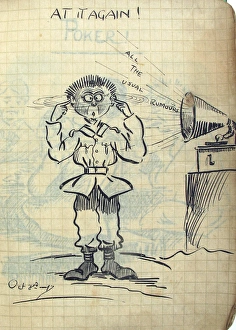 Album of 53 drawings done whilst on sctive service - WWI Album of 53 drawings done whilst on sctive service - WWI