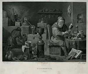 David Teniers The Younger Prints: Alchemist at work